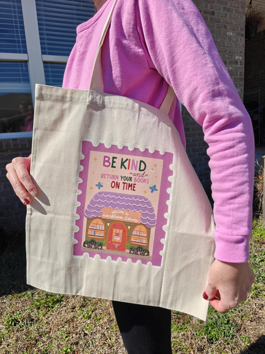 Canvas Tote Bag For Library Book Lovers