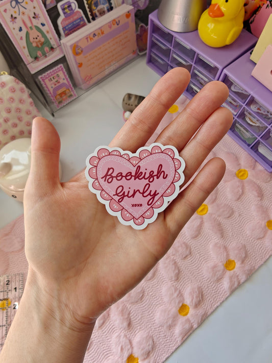 Bookish Girly Vinyl Sticker for Kindle, Laptops etc