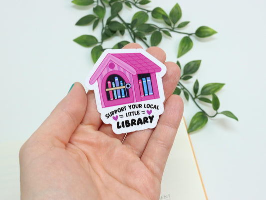 Bookish Local Little Library Vinyl Sticker : Book Lover Gift | Community Sticker