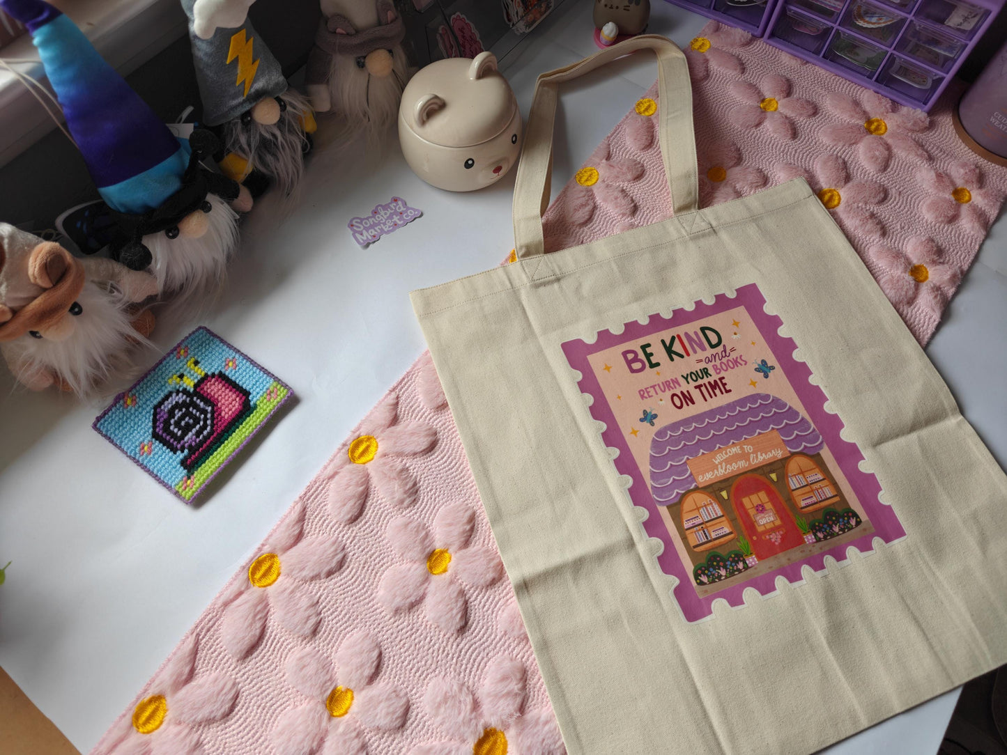 Canvas Tote Bag For Library Book Lovers
