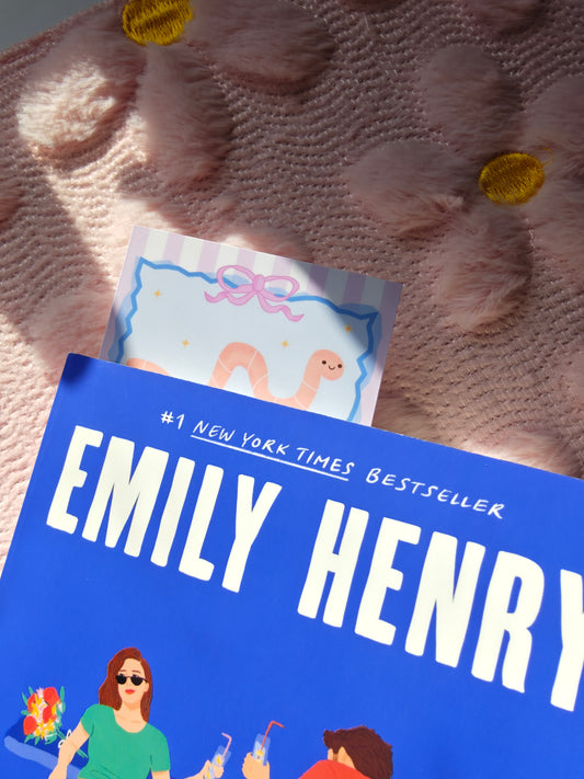 Bookworm Mini Bookmark & Sticker Combo