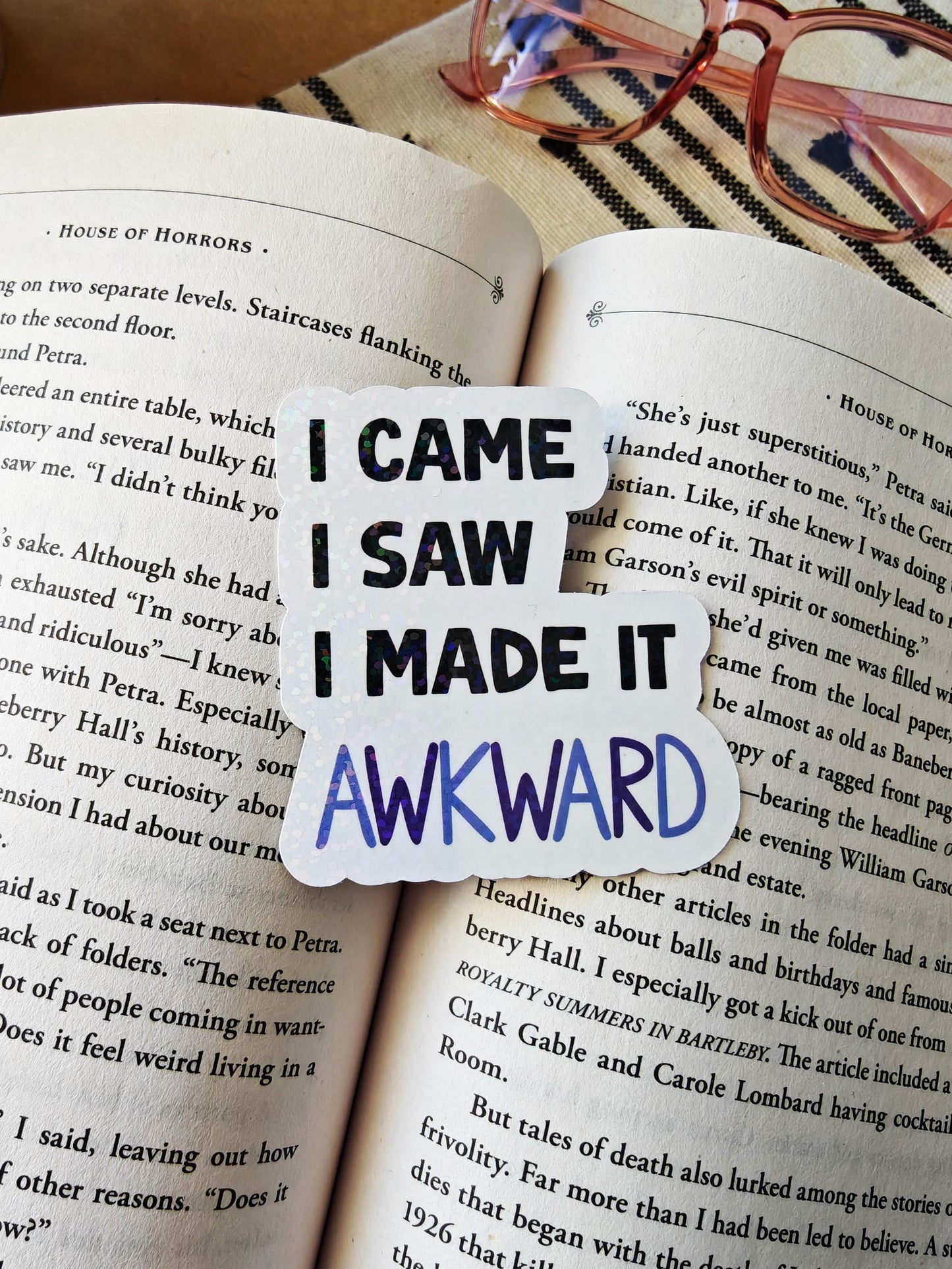 Awkward Introvert Vinyl Sticker | Sarcastic Water Bottle Decal