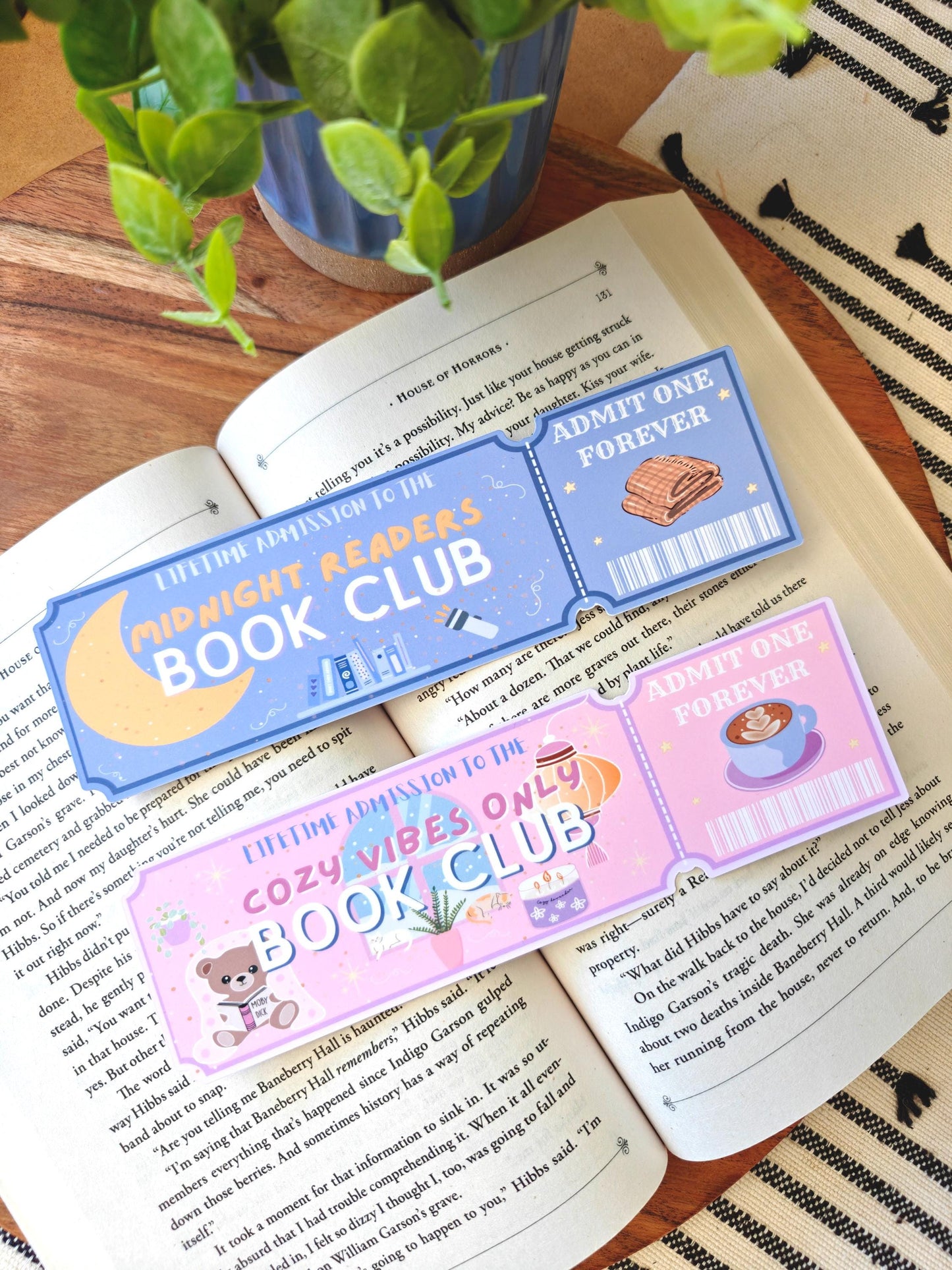 Admit One Ticket Bookmark | Readers Club Bookmarks