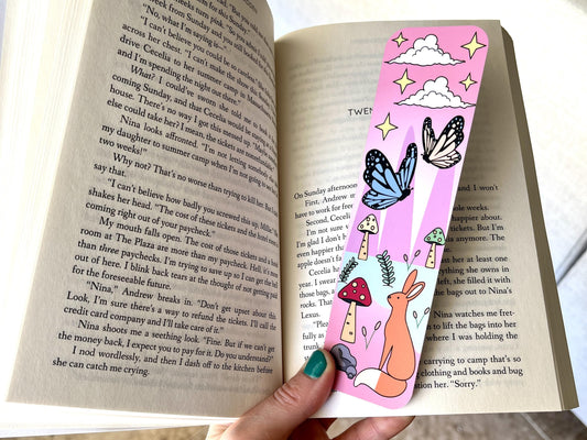 Enchanted Forest Rabbit Bookmark 2"x 7"