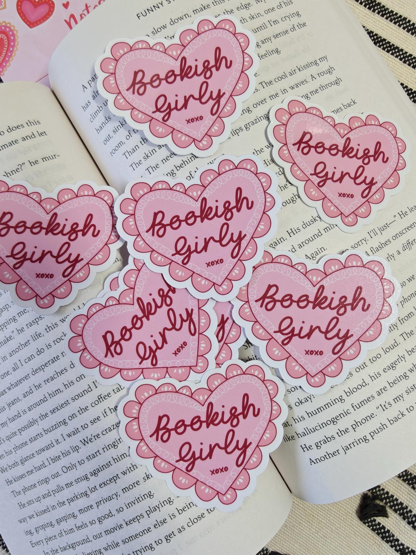 Bookish Girly Vinyl Sticker for Kindle, Laptops etc