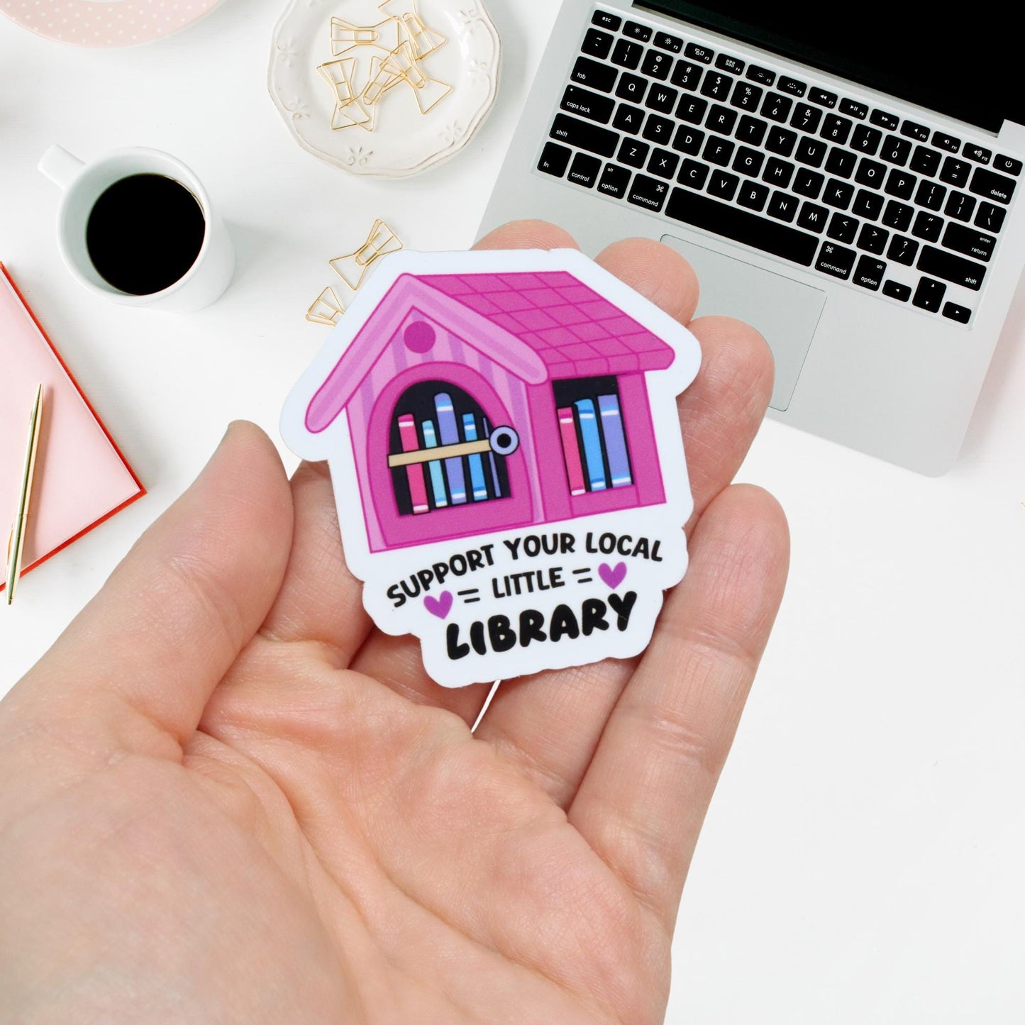 Bookish Local Little Library Vinyl Sticker : Book Lover Gift | Community Sticker