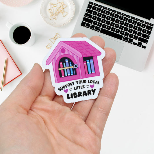 Bookish Local Little Library Vinyl Sticker : Book Lover Gift | Community Sticker