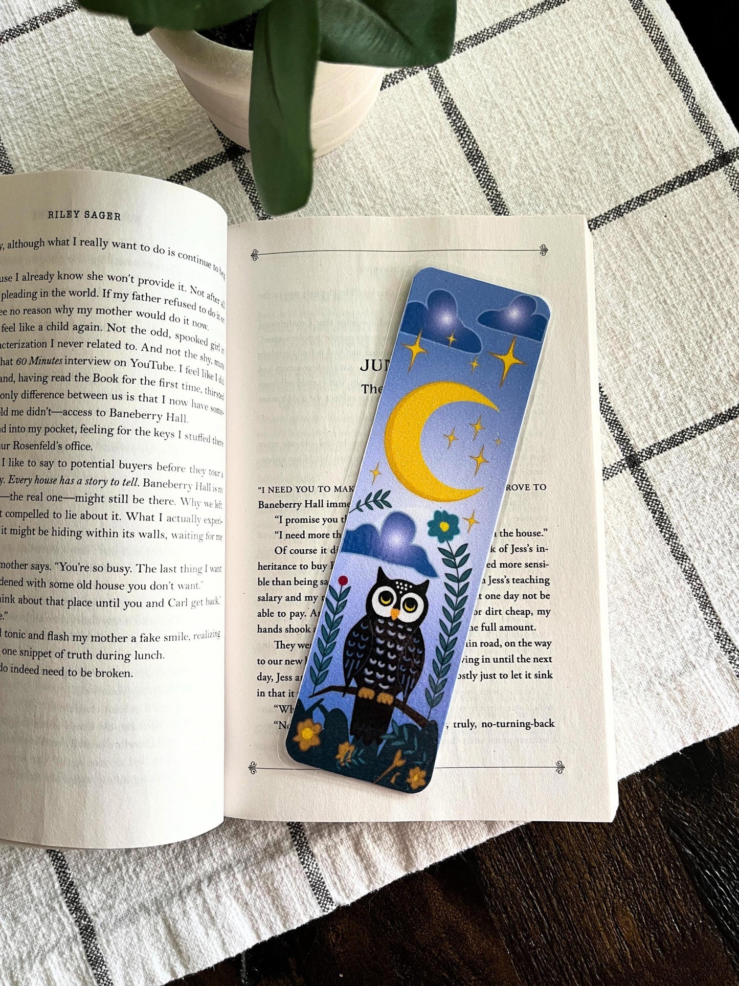 Fantasy Readers Owl Laminated Bookmark | Dark Academia Bookmark