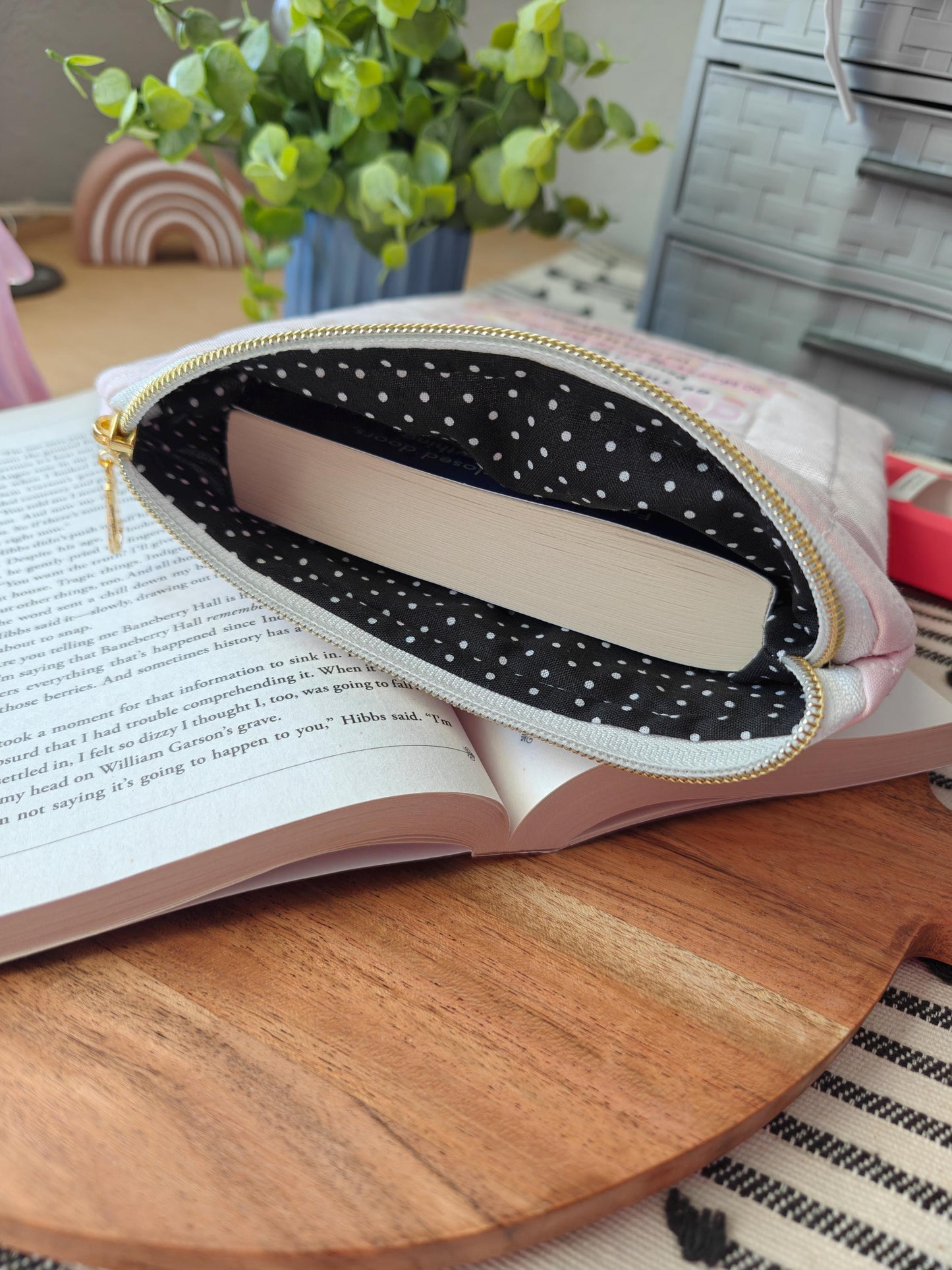 Tired Mom Book Club Quilted Book Sleeve With Zipper  | 11 inch iPad Sleeve