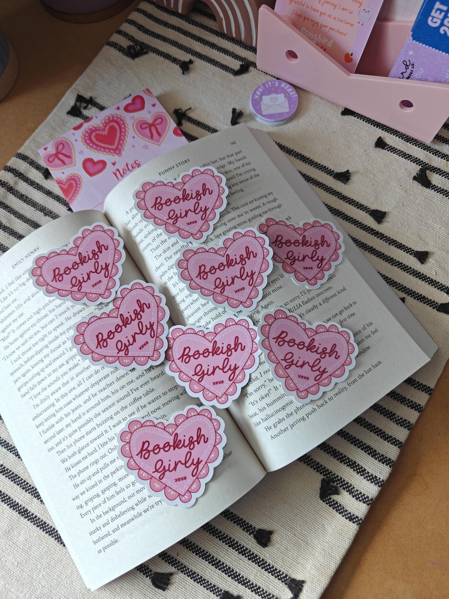 Bookish Girly Vinyl Sticker for Kindle, Laptops etc