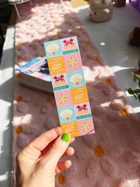 Coastal Beach Theme Bookmark 2" x 6"