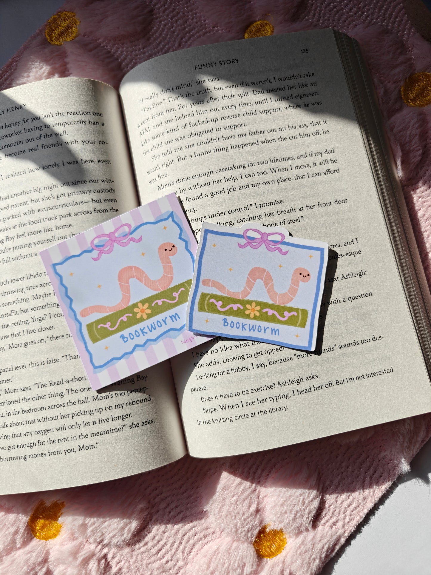 Bookworm Mini Bookmark & Sticker Combo
