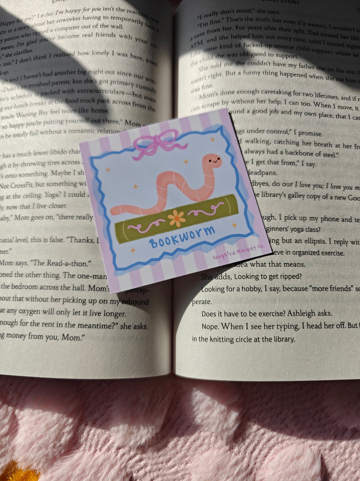 Bookworm Mini Bookmark & Sticker Combo