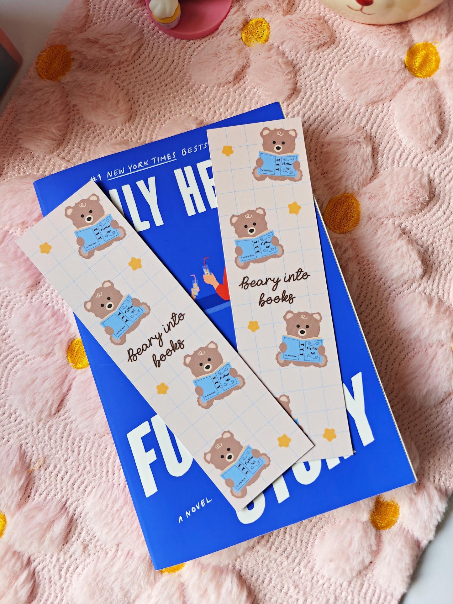 Beary Into Books Bookmark | Brown Teddy Bear Page Marker for Book Lovers