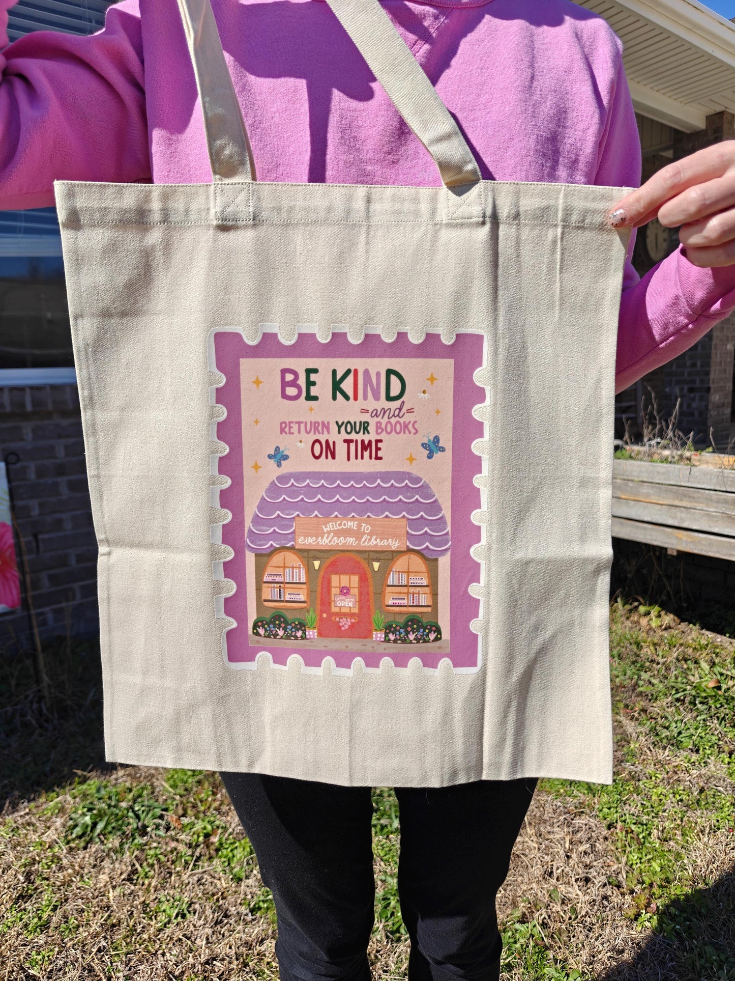 Canvas Tote Bag For Library Book Lovers