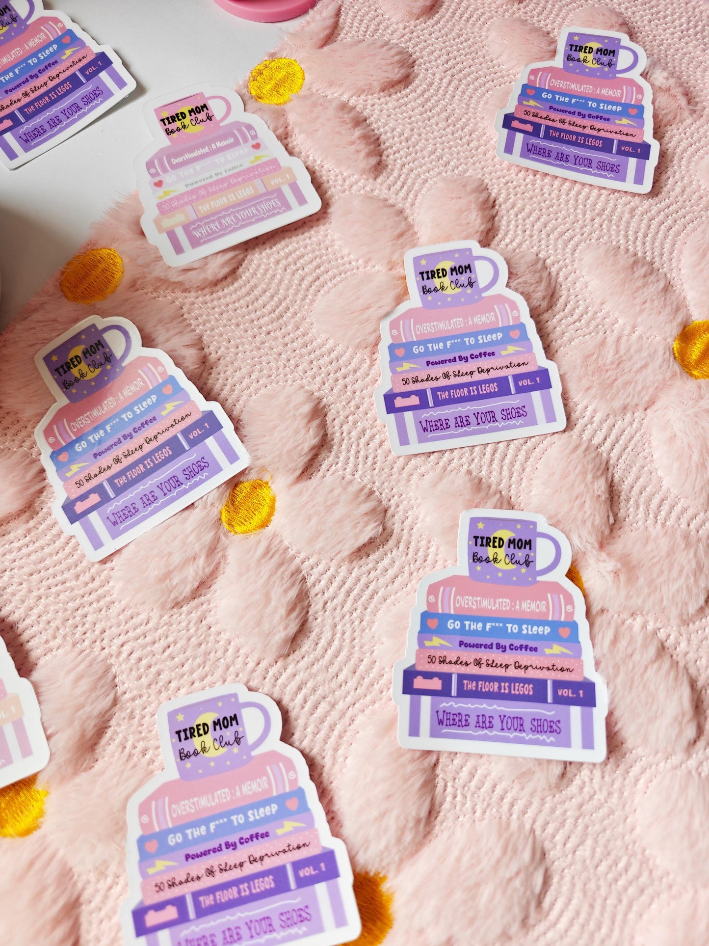 Tired Mom Book Club Pastel Sticker