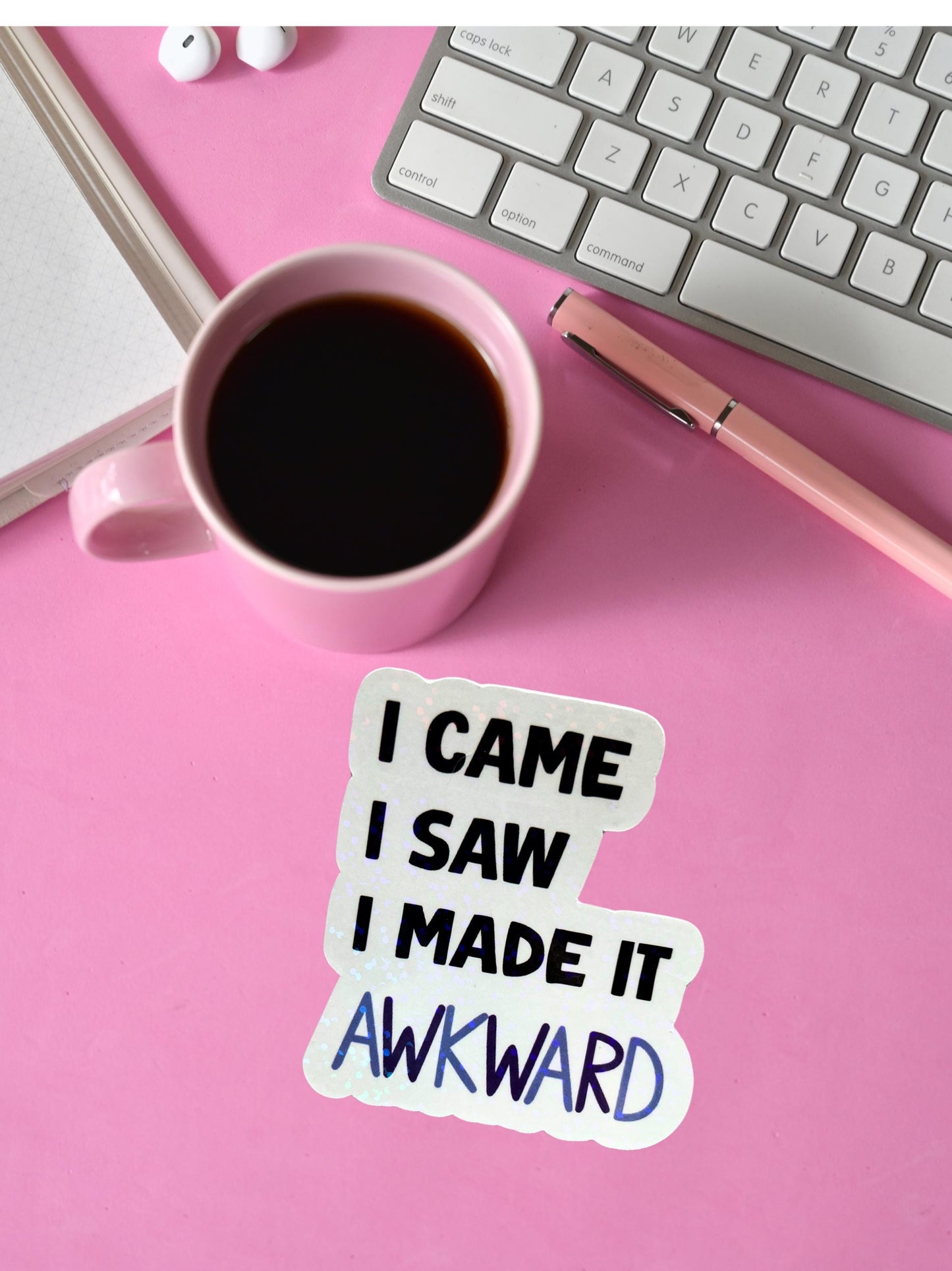 Awkward Introvert Vinyl Sticker | Sarcastic Water Bottle Decal