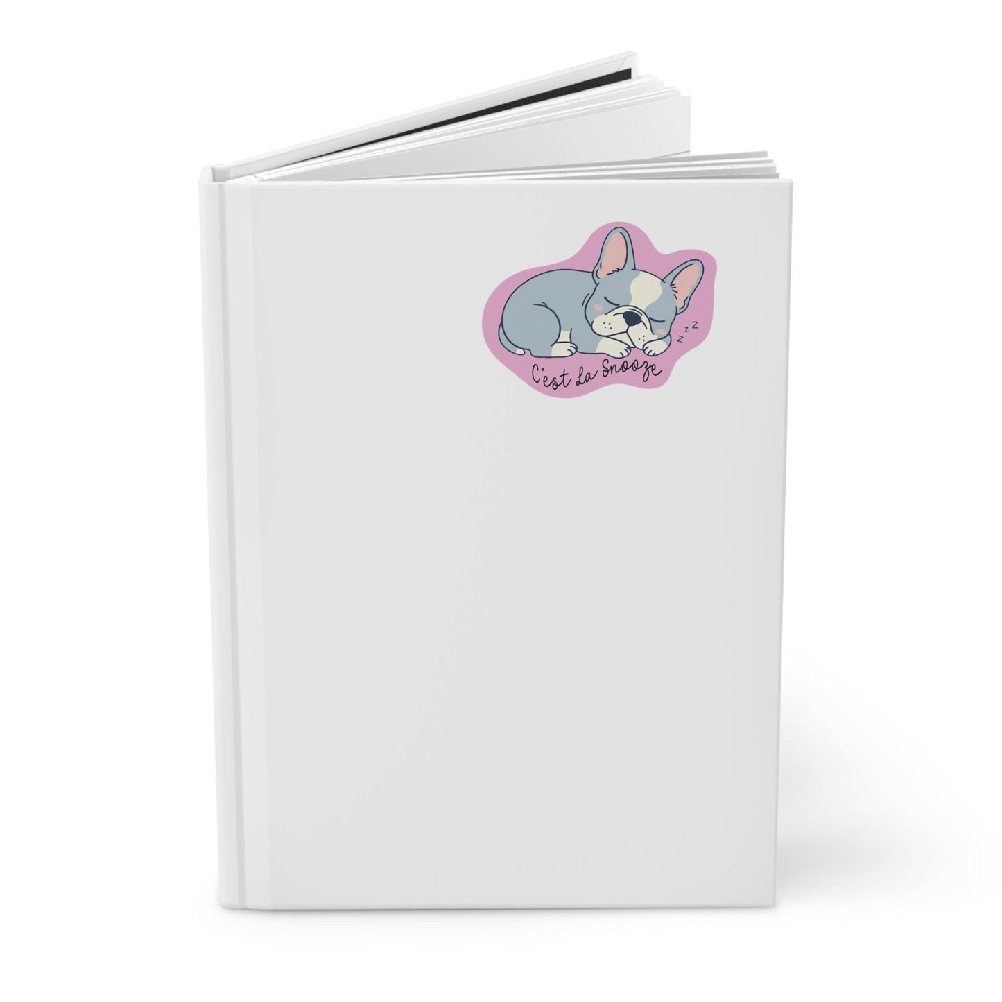 Sleeping French Bulldog Sticker: "C'est La Snooze" Vinyl Decal