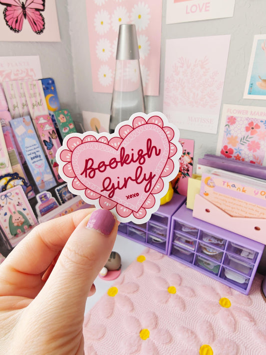 Bookish Girly Vinyl Sticker for Kindle, Laptops etc
