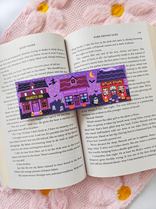 Spooky Halloween Village Bookmark for Readers 2" x 6" (Limited Edition)