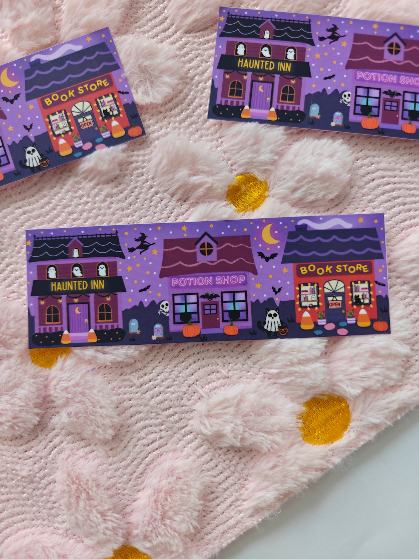 Spooky Halloween Village Bookmark for Readers 2" x 6" (Limited Edition)
