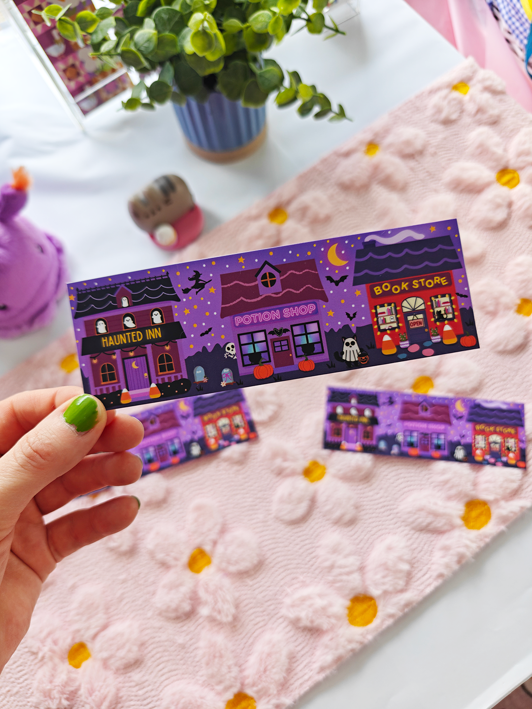 Spooky Halloween Village Bookmark for Readers 2" x 6" (Limited Edition)