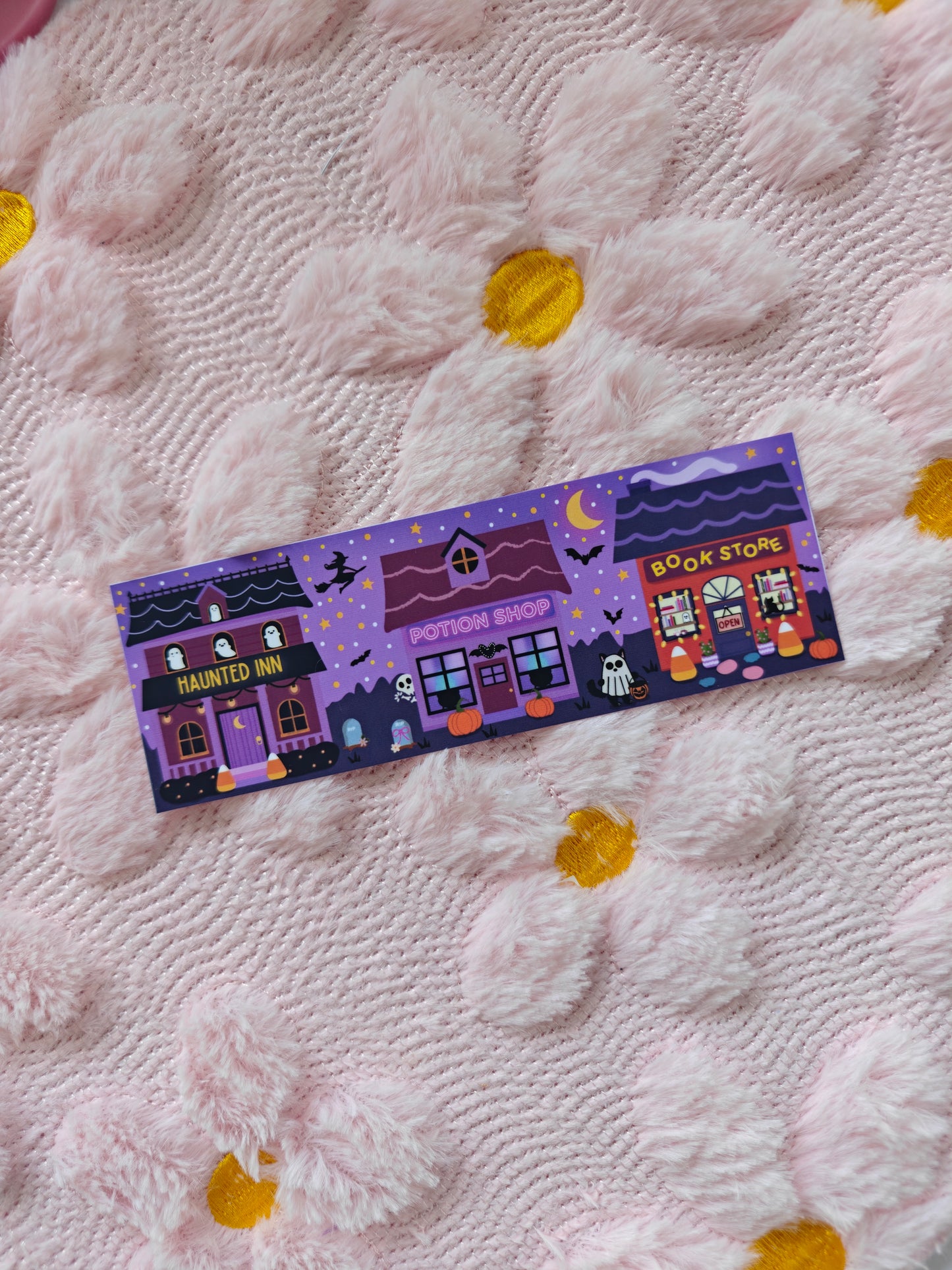 Spooky Halloween Village Bookmark for Readers 2" x 6" (Limited Edition)