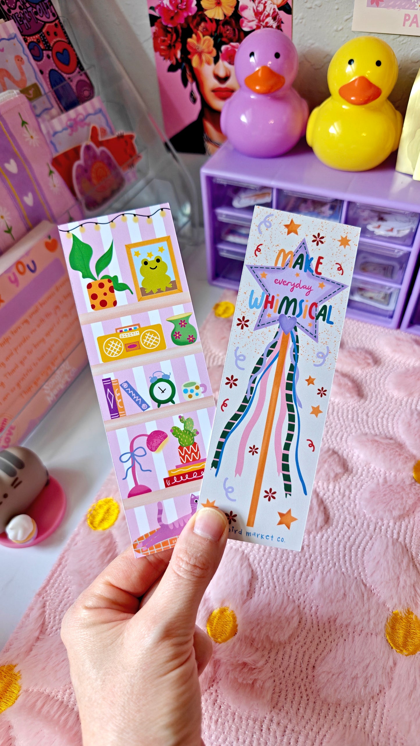 The Whimsy Wand & Cozy Bookshelf Bookmark Set